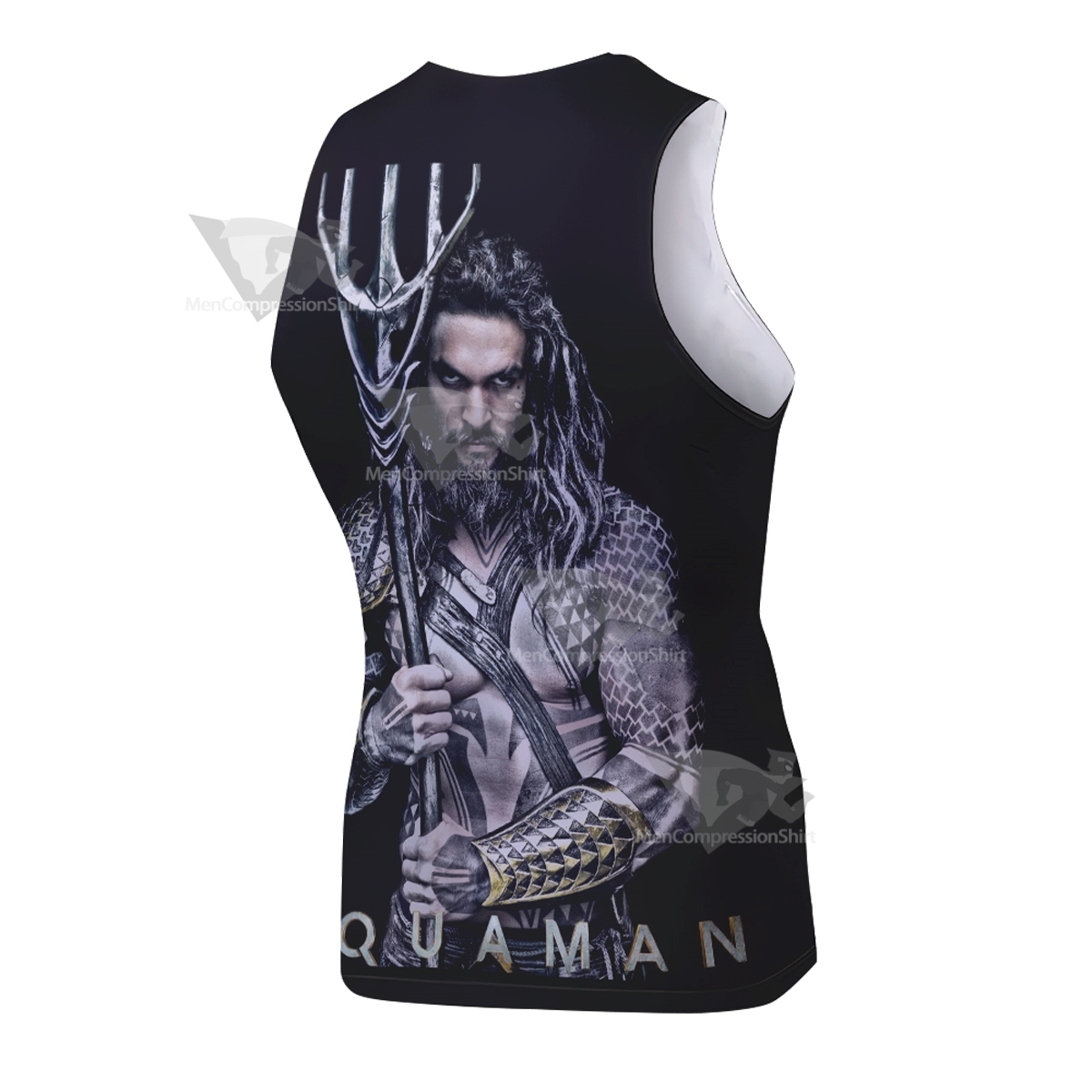 Aquaman Dark Black Sleeveless Compression Shirt