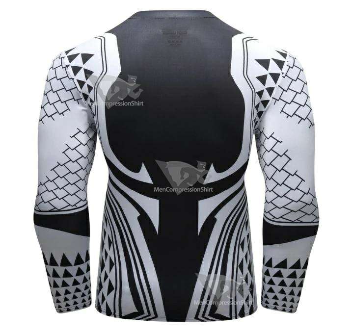 Aquaman Light Tattoo Elite Long Sleeve Compression Rash Guard