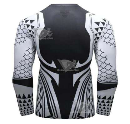 Aquaman Light Tattoo Elite Long Sleeve Compression Rash Guard