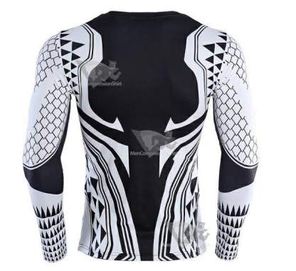Aquaman Light Tattoo Long Sleeve Compression Rash Guard