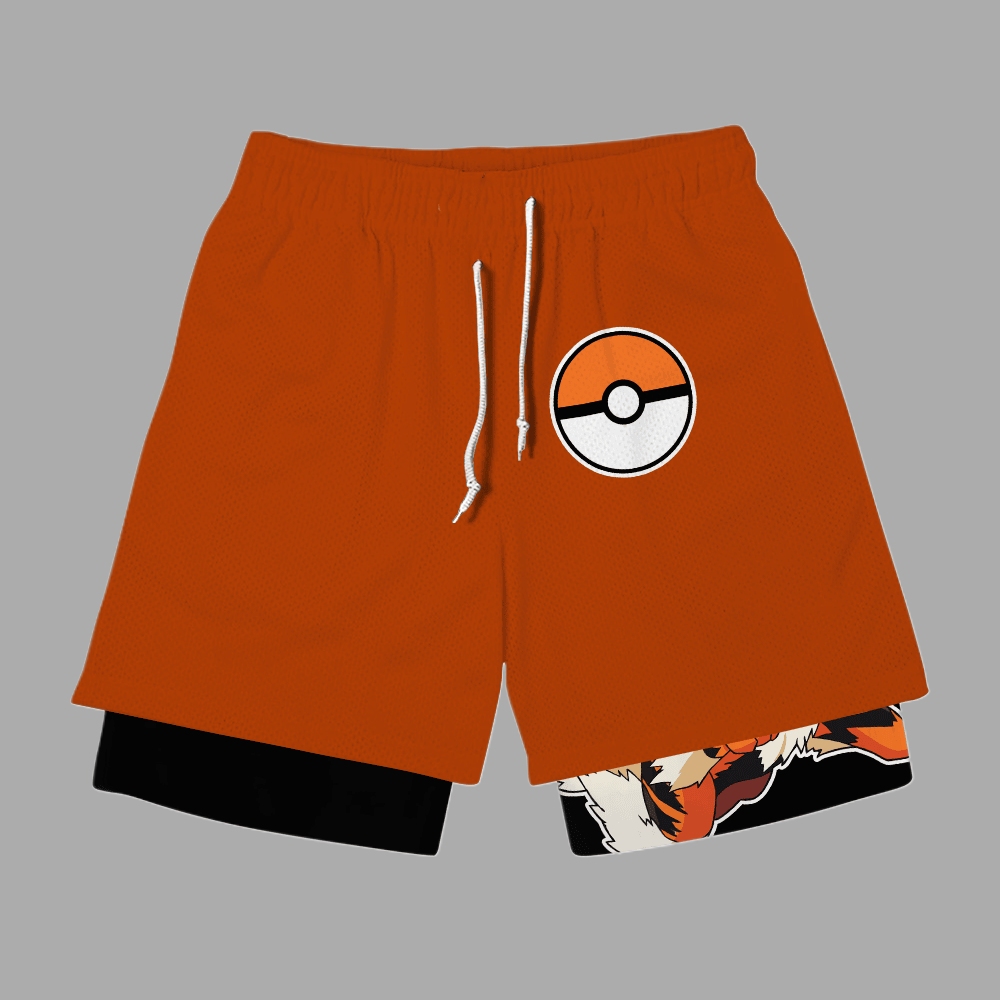 Arcanine Anime Compression Gym Shorts