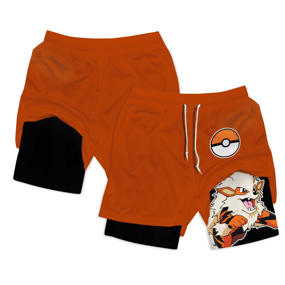 Arcanine Anime Compression Gym Shorts