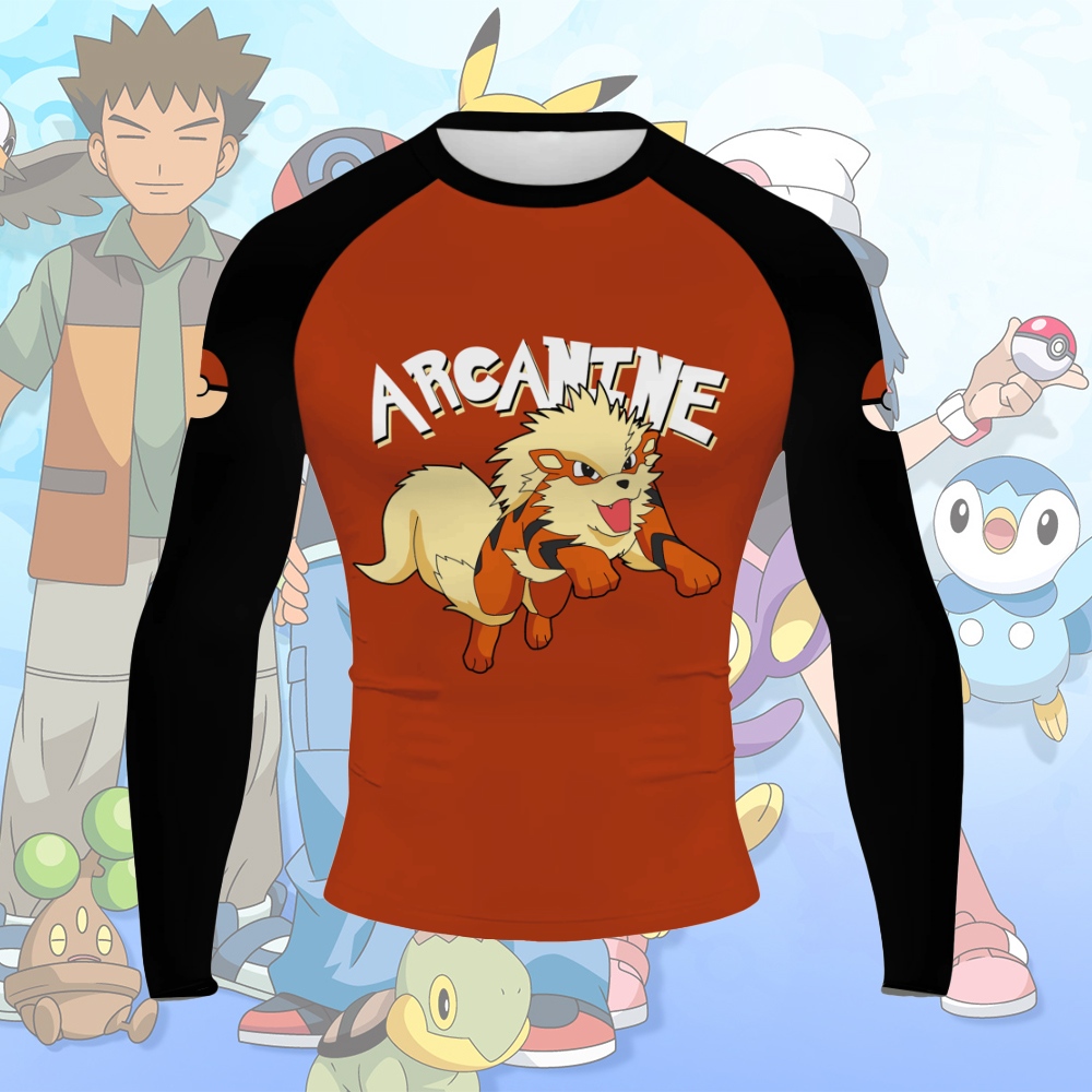 Arcanine Men Long Sleeve Compression Shirt