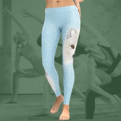 Arctic Fox Dog lady Compression Legging