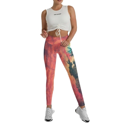 Army American Flag Women Compression Legging