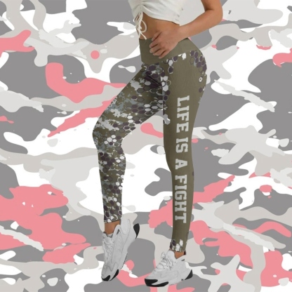Army Camo Fight Women Compression Legging