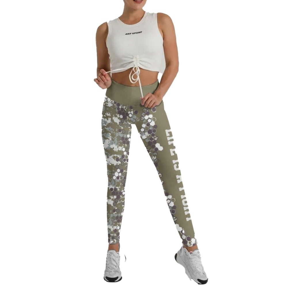 Army Camo Fight Women Compression Legging
