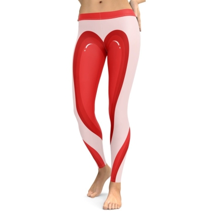 Arrow Heart Shaped lady Compression Legging