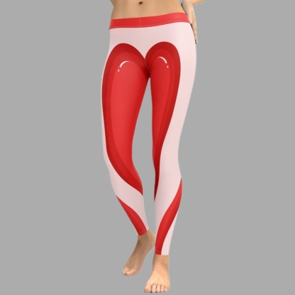Arrow Heart Shaped lady Compression Legging