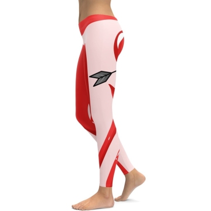Arrow Heart Shaped lady Compression Legging