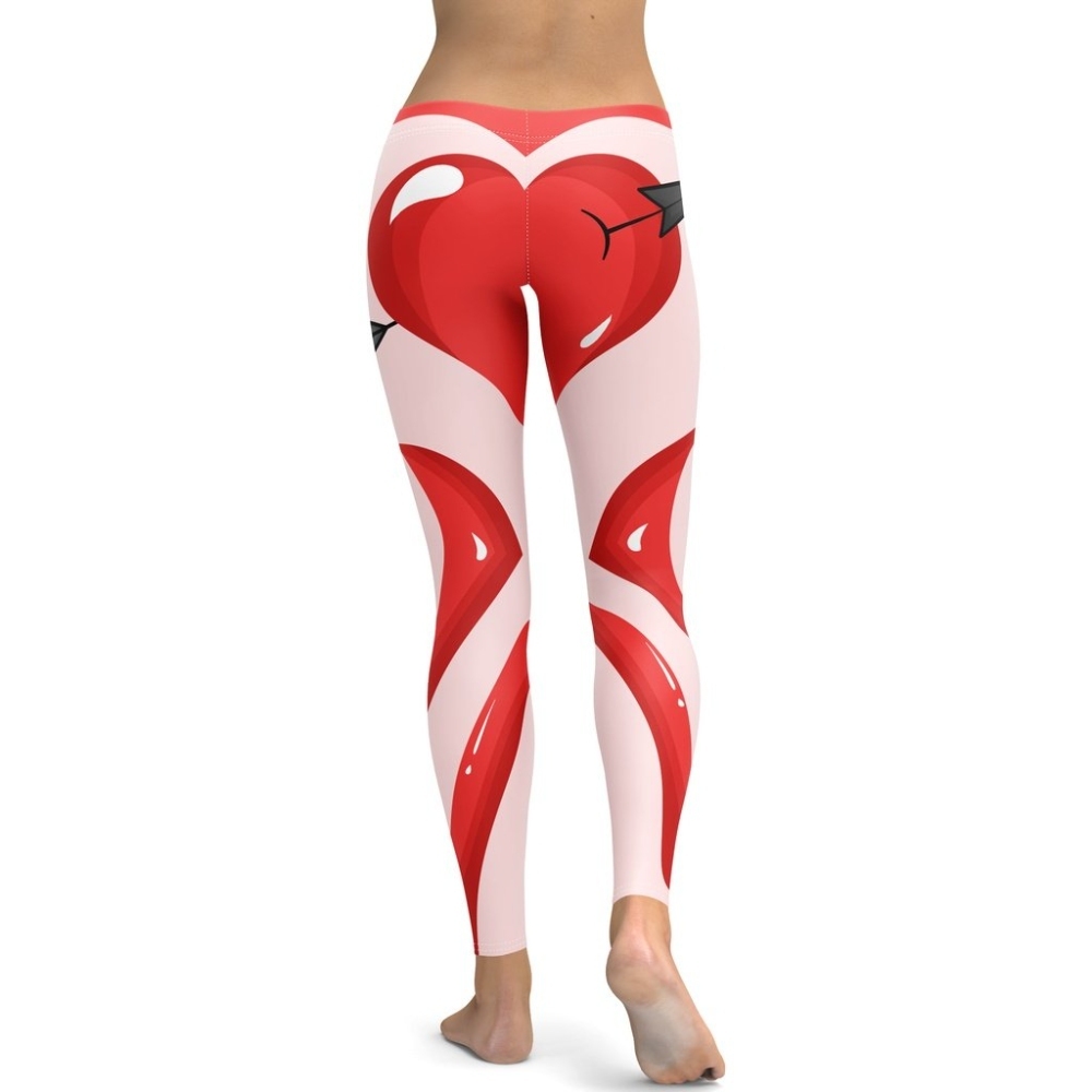 Arrow Heart Shaped lady Compression Legging