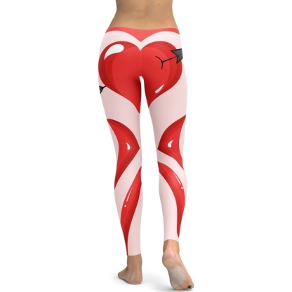 Arrow Heart Shaped lady Compression Legging