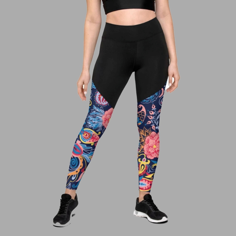 Art Deco Floral Women Compression Legging
