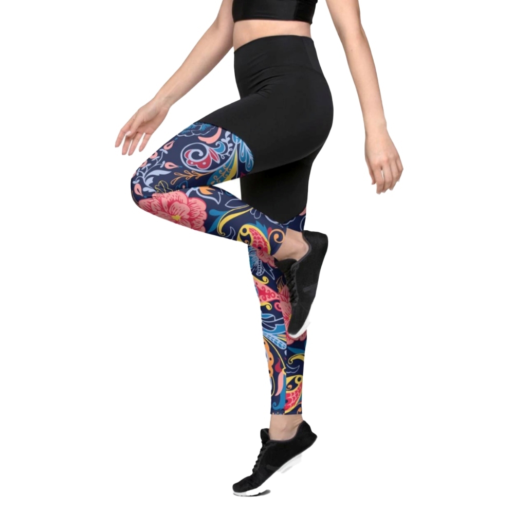 Art Deco Floral Women Compression Legging