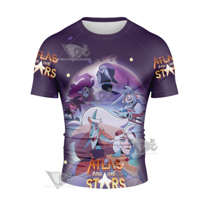 Atlas And The Stars Short Sleeve Compression Shirt