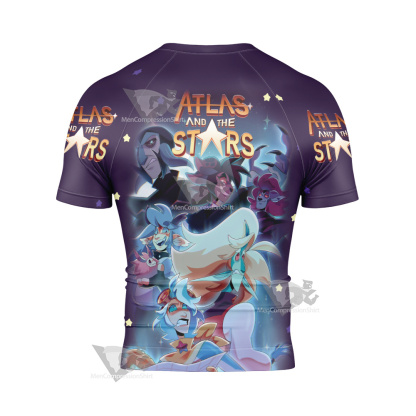 Atlas And The Stars Short Sleeve Compression Shirt