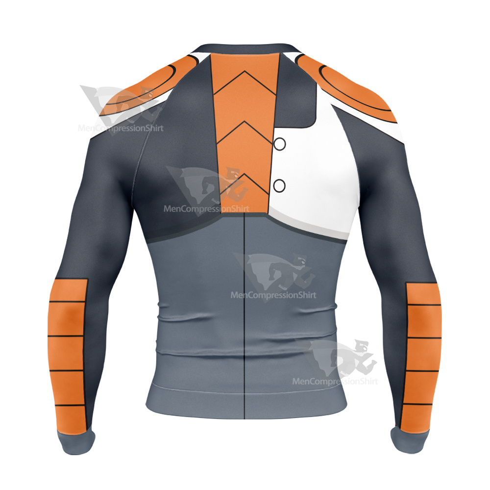 Atom Axel Manning Back Blue Cosplay Long Sleeve Compression Shirt