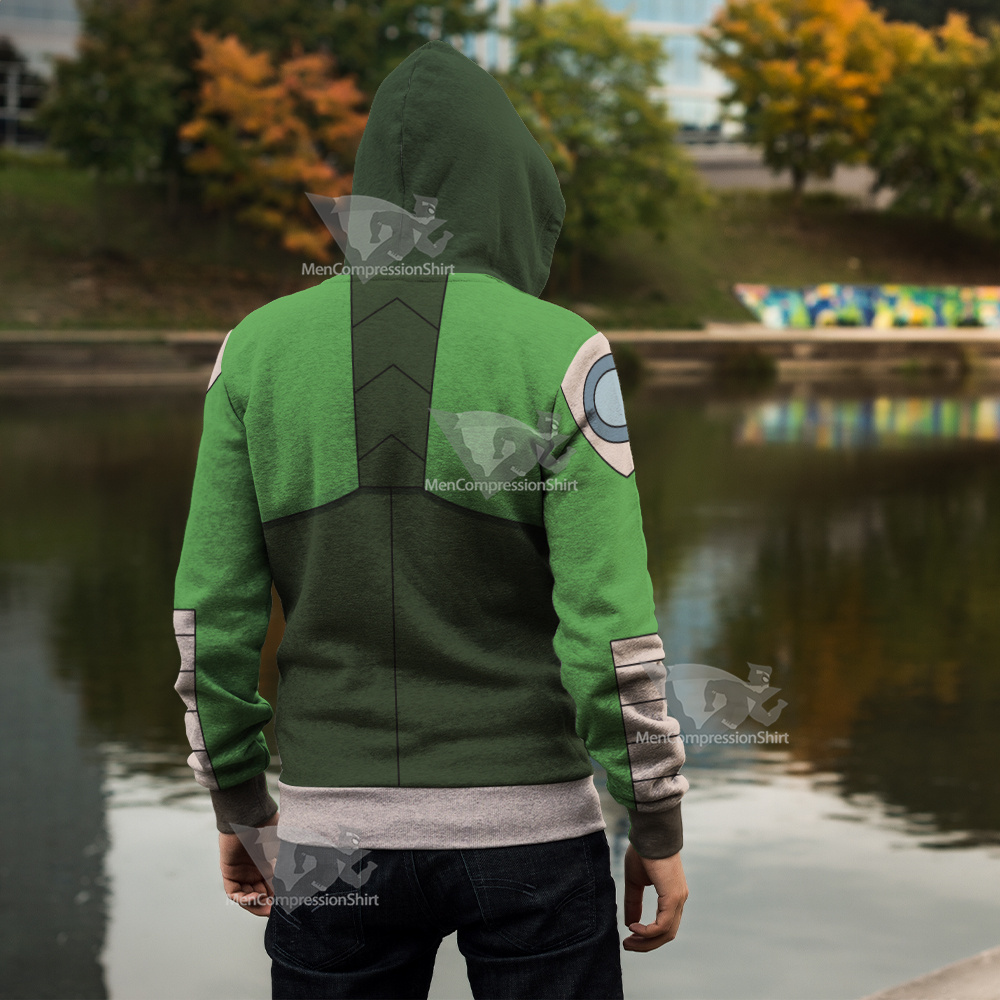 Atom Lioness Green Cosplay Zip Up Hoodie