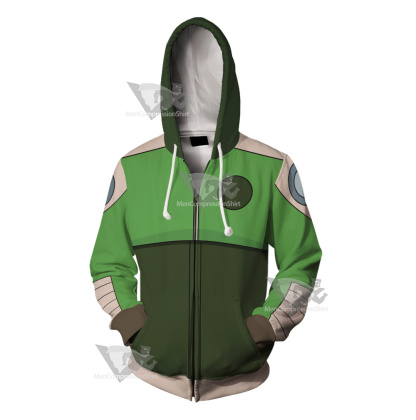 Atom Lioness Green Cosplay Zip Up Hoodie