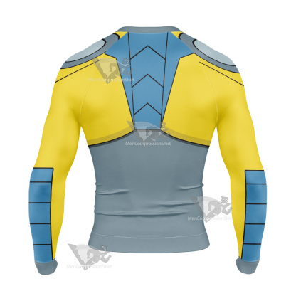 Atom Shark Yellow Cosplay Long Sleeve Compression Shirt