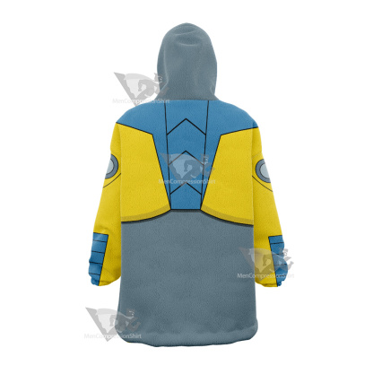Atom Shark Yellow Cosplay Snug Oversized Blanket Hoodie
