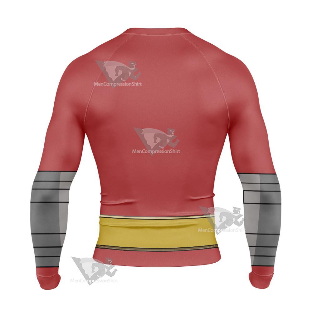 Dc Atom Smasher Red Cosplay Long Sleeve Compression Shirt