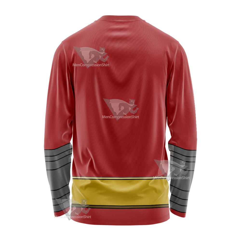 Dc Atom Smasher Red Cosplay Long Sleeve Shirt
