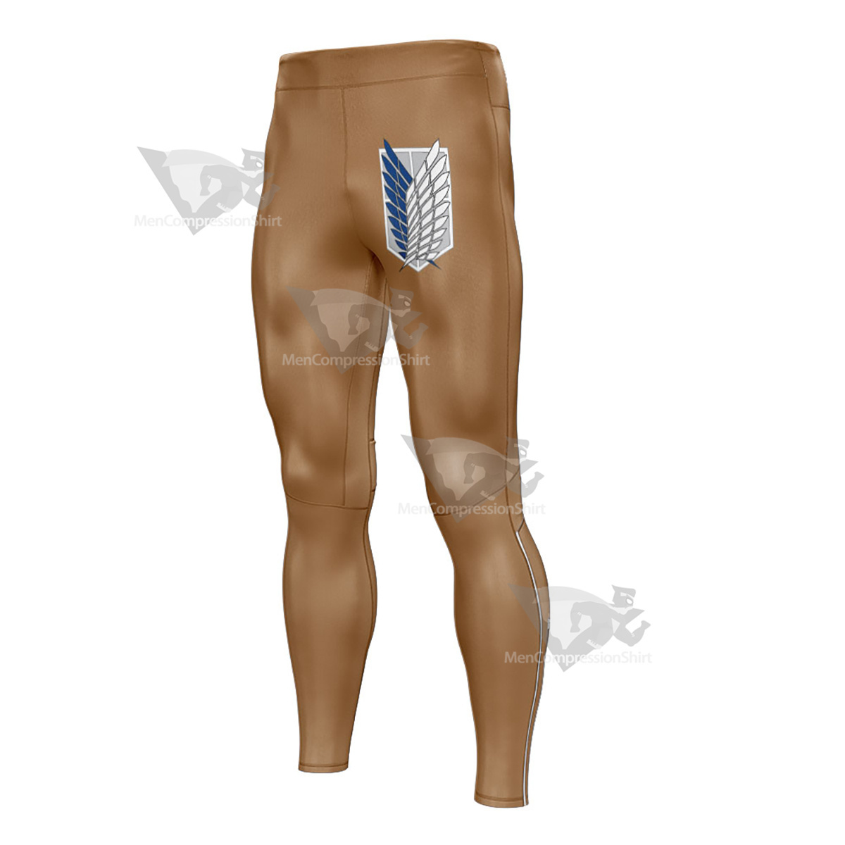 Attack On Titan Brown Recon Corps Mens Compression Legging