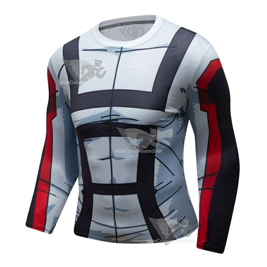 Attack on Titan Compression UA Uniform White Elite Long Sleeve Rashguard