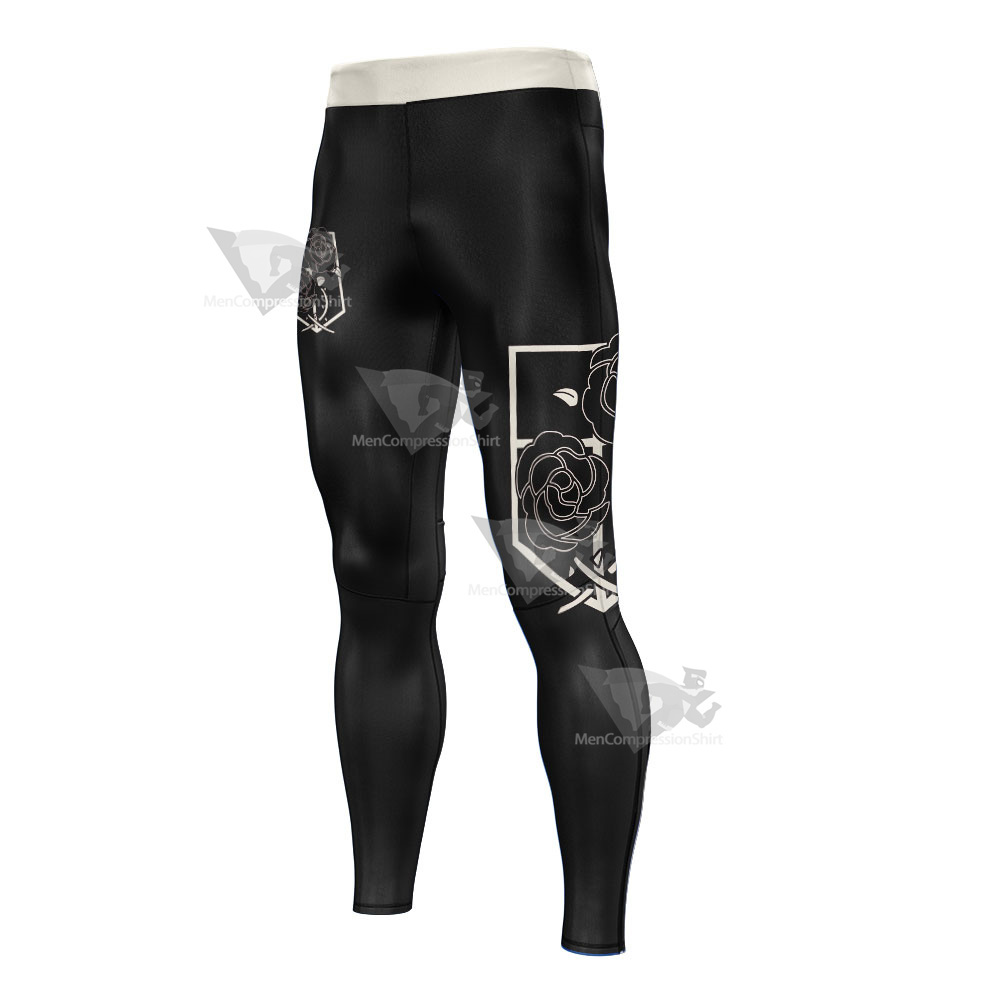 Attack On Titan Garrison Regiment Black Mens Compression Legging-MensCompressionShirt