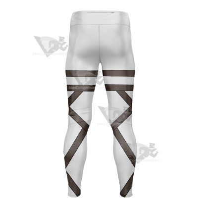 Attack On Titan Grey And Brown Straps Mens Compression Legging