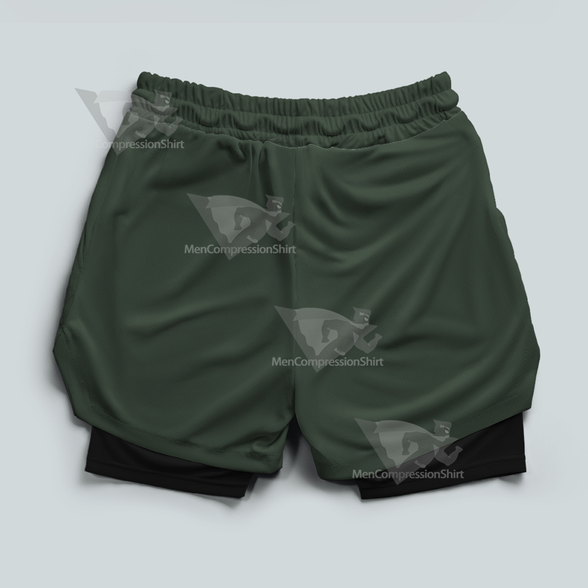 Attack On Titan Survey Corps Green Men Compression Gym Short