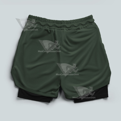 Attack On Titan Survey Corps Green Men Compression Gym Short
