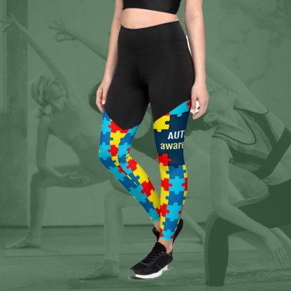 Autism Awareness Women Compression Legging