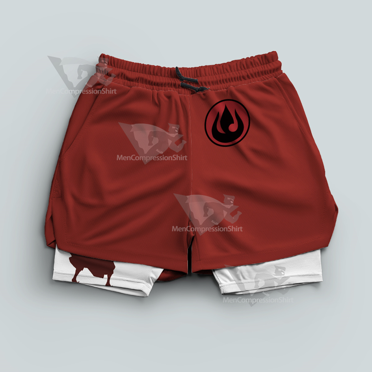 Avatar Fire Nation Red Men Compression Gym Short