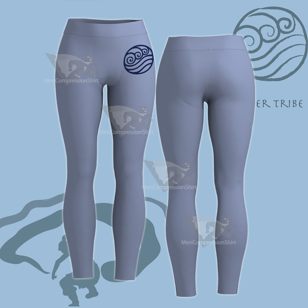 Avatar The Last Airbender Water Tribe Blue Women Compression Legging