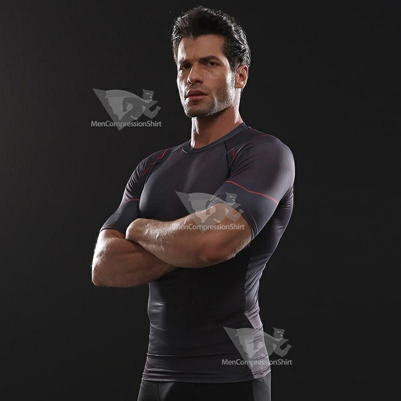 Avengers 3 Tony Stark Short Sleeve Compression Shirt
