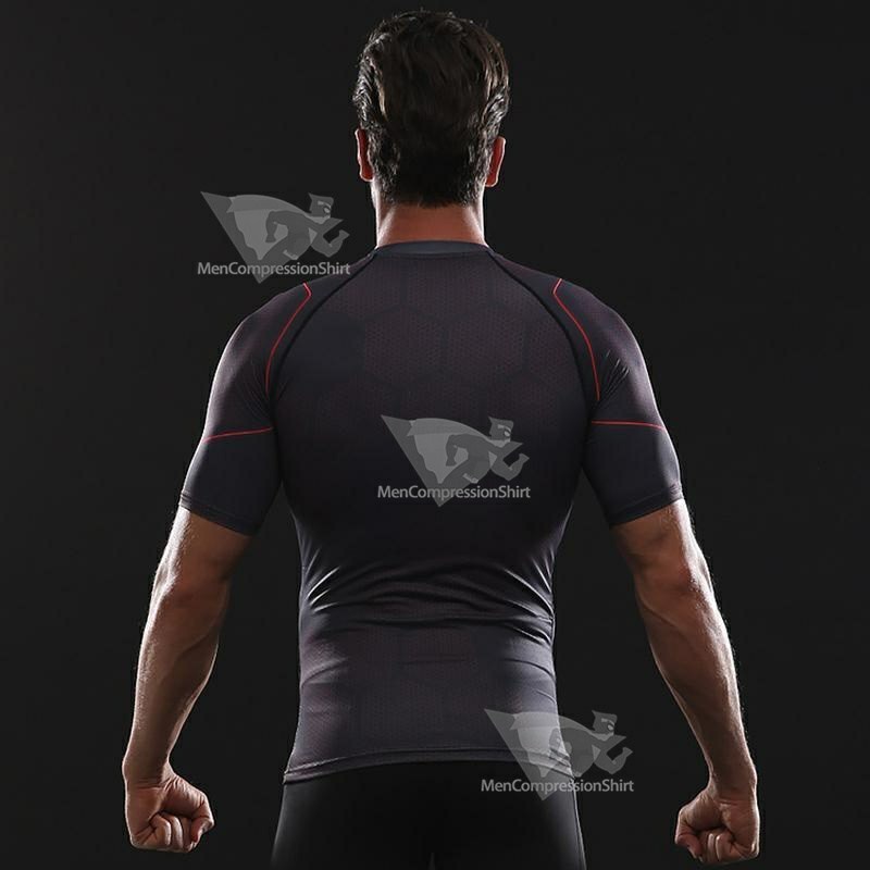 Avengers 3 Tony Stark Short Sleeve Compression Shirt