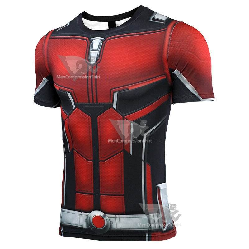 Avengers 4 Endgame Ant Man Short Sleeve Compression Shirt For Men