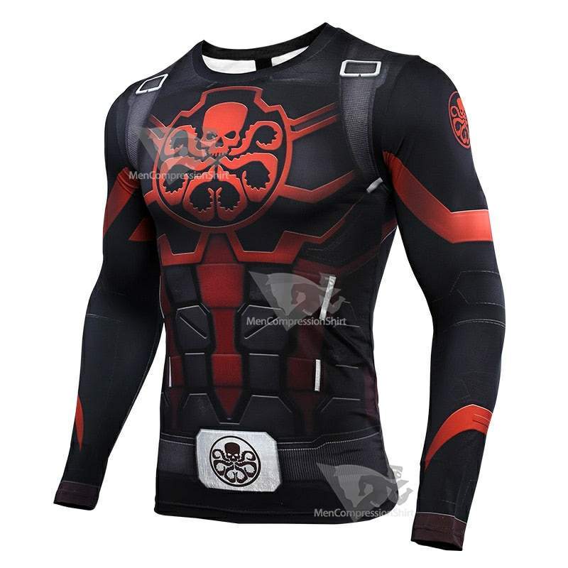 Avengers 4 Endgame Hydra Long Sleeve Compression Shirt For Men