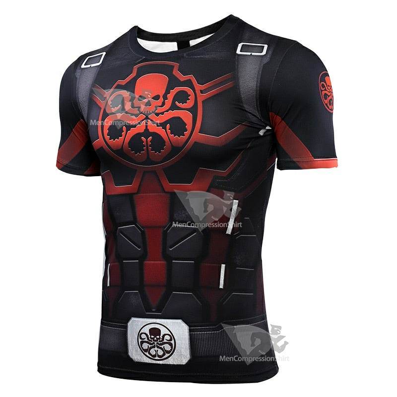 Avengers 4 Endgame Hydra Short Sleeve Compression Shirt For Men