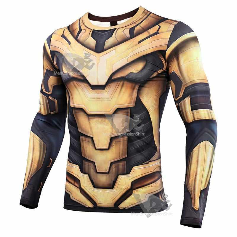 Avengers 4 Endgame Thanos Long Sleeve Compression Shirt For Men