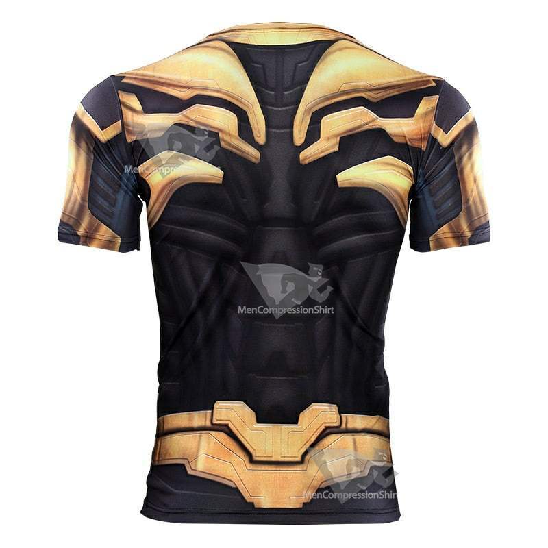 Avengers 4 Endgame Thanos Short Sleeve Compression Shirt For Men