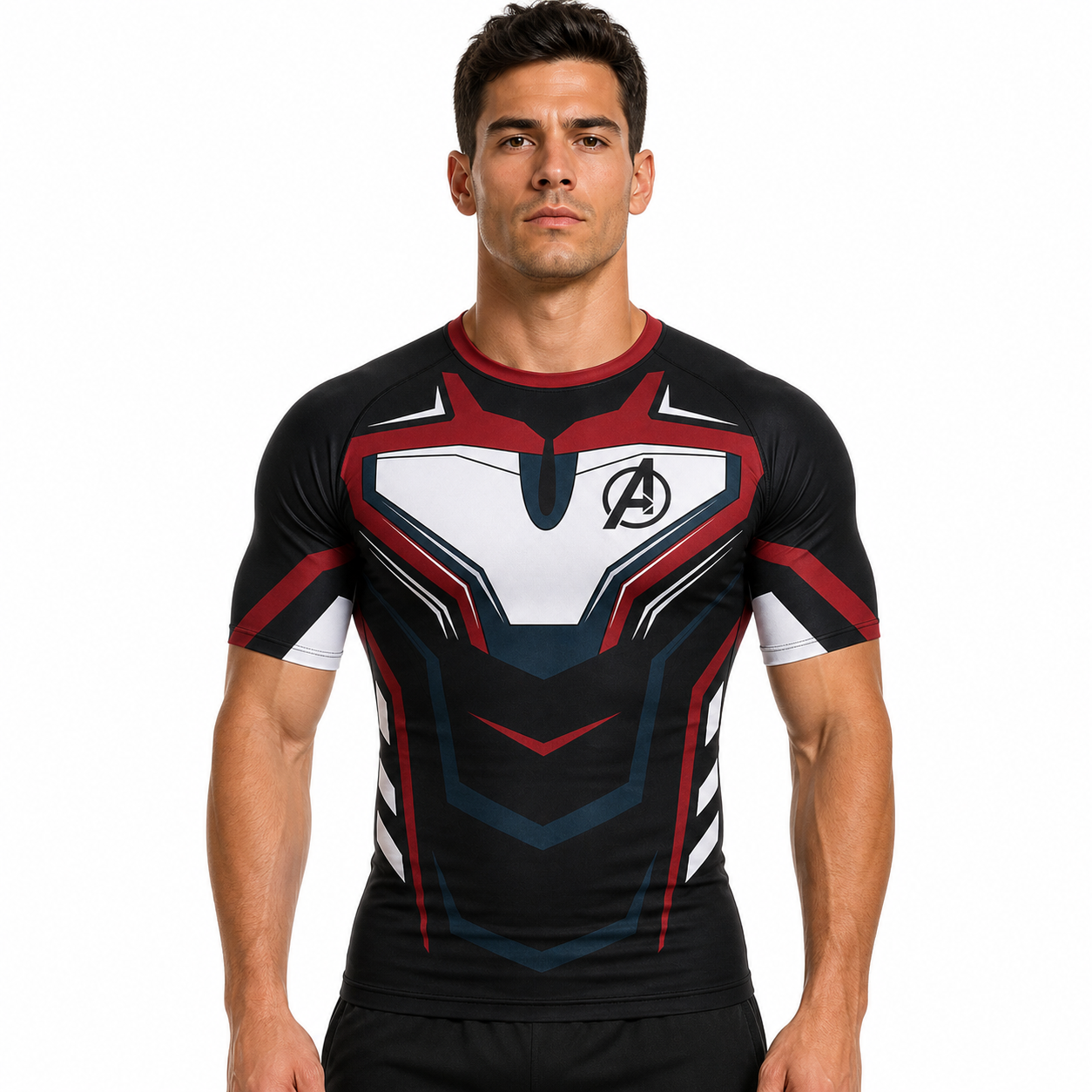Endgame Black Brown Short Sleeve Compression Shirt