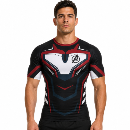 Endgame Black Brown Short Sleeve Compression Shirt
