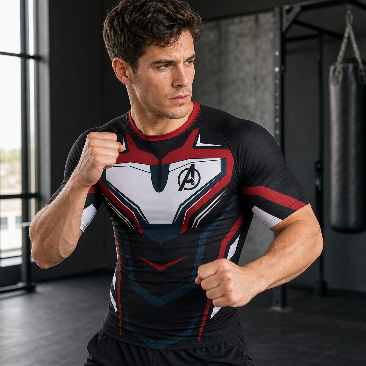 Endgame Black Brown Short Sleeve Compression Shirt