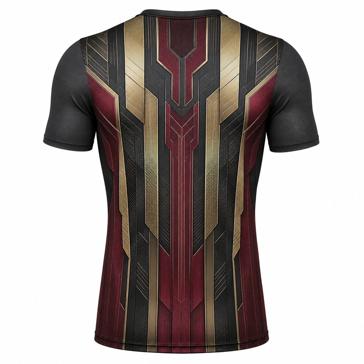 Avengers Vision Black Gray Short Sleeve Compression Shirt