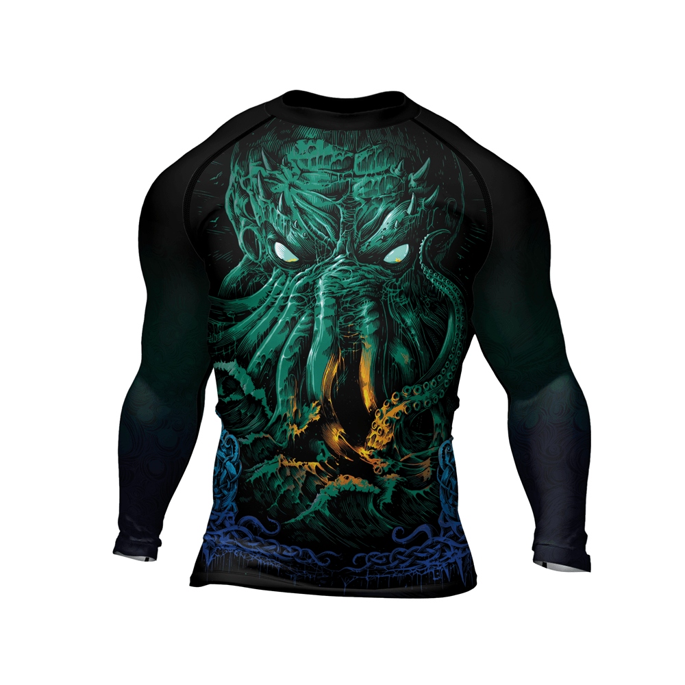 Awaken The Great Old One Mens Long Sleeve Compression Shirt