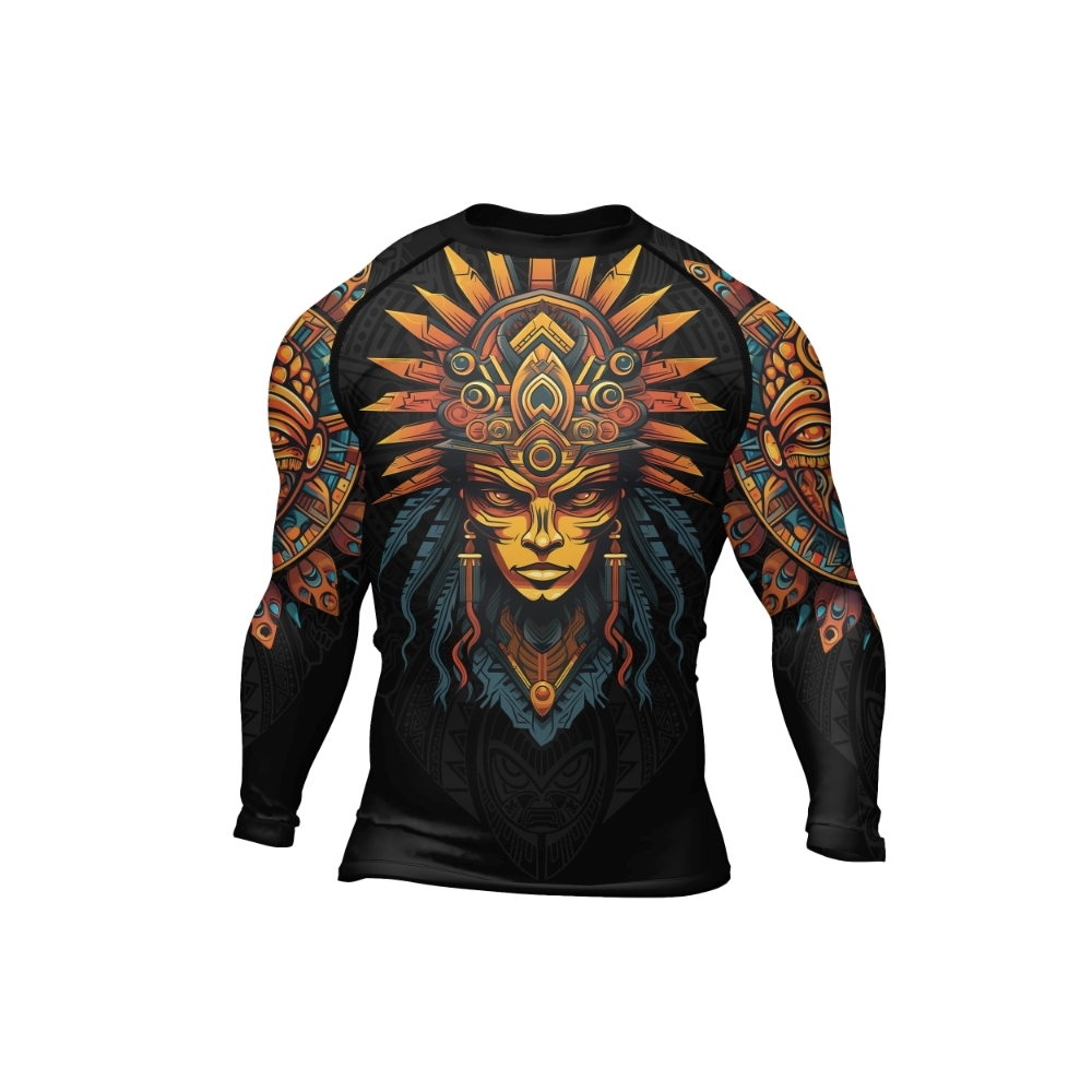 Aztec Chieftain Mens Long Sleeve Compression Shirt