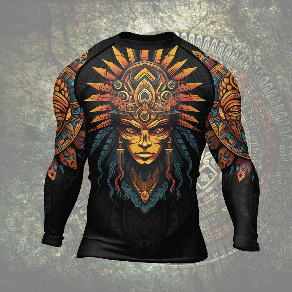 Aztec Chieftain Mens Long Sleeve Compression Shirt